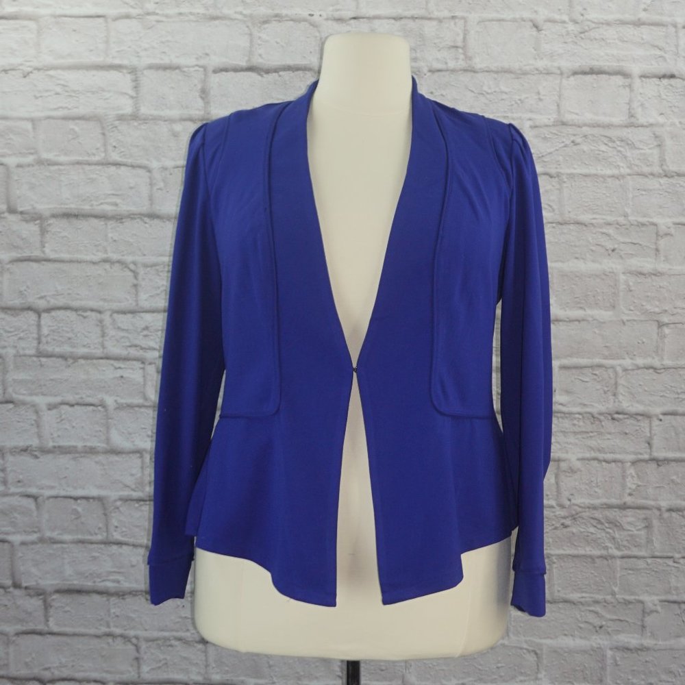 City Chic Piping Praise Lagoon Blazer Large / 20